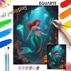 The Little Mermaid Oil Painting by Numbers Art Kit. Handmade Diy Painting Home Decoration Gifts