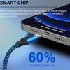 Fast Charge Braiding Cable, 8.86ft Super Long Charging Cable, Blue and Black Woven Outer Quilt, Suitable for Charging for IPhone 5-15 Mobile Phones.