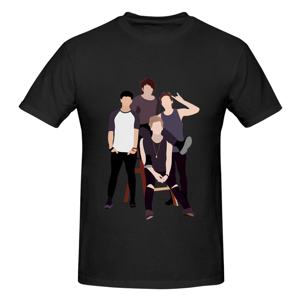 1 Piece Team Novelty 100 Cotton Tshirt 5sos Tees Tops For Unisex