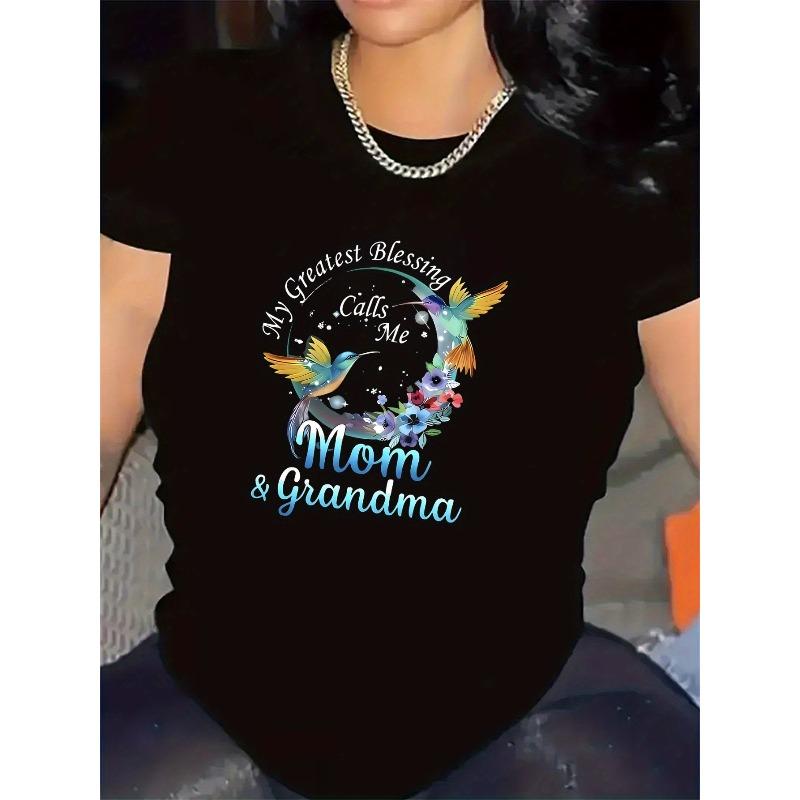 

European sizes Women S Black & White T-Shirt - Mom & Grandma Gift Idea Everyday Casual & Formal Wear - Family Birthday Present 4XL