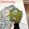 Niedliche, mit einer Katze bestickte Umhängetasche aus Canvas für den täglichen Gebrauch