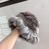 Real Rabbit Fur Hat Women's Winter Warm Double-sided Woven Thickened Ruffle Edge Bucket Hat Temperament Top Hat Basin Hat
