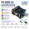 Scheda Amplificatore Audio Bluetooth 5.0 a 2 Canali YS-502L, Modulo Amplificatore di Potenza Stereo da 100W con AUX e Controllo del Volume per Altoparlanti