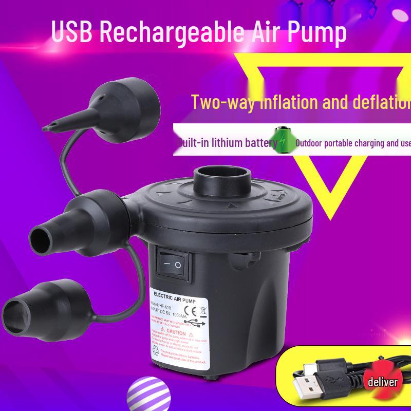 Portable Electric Pump for Inflating/Deflating Air Mattresses, Swimming Rings, and Outdoor Gear