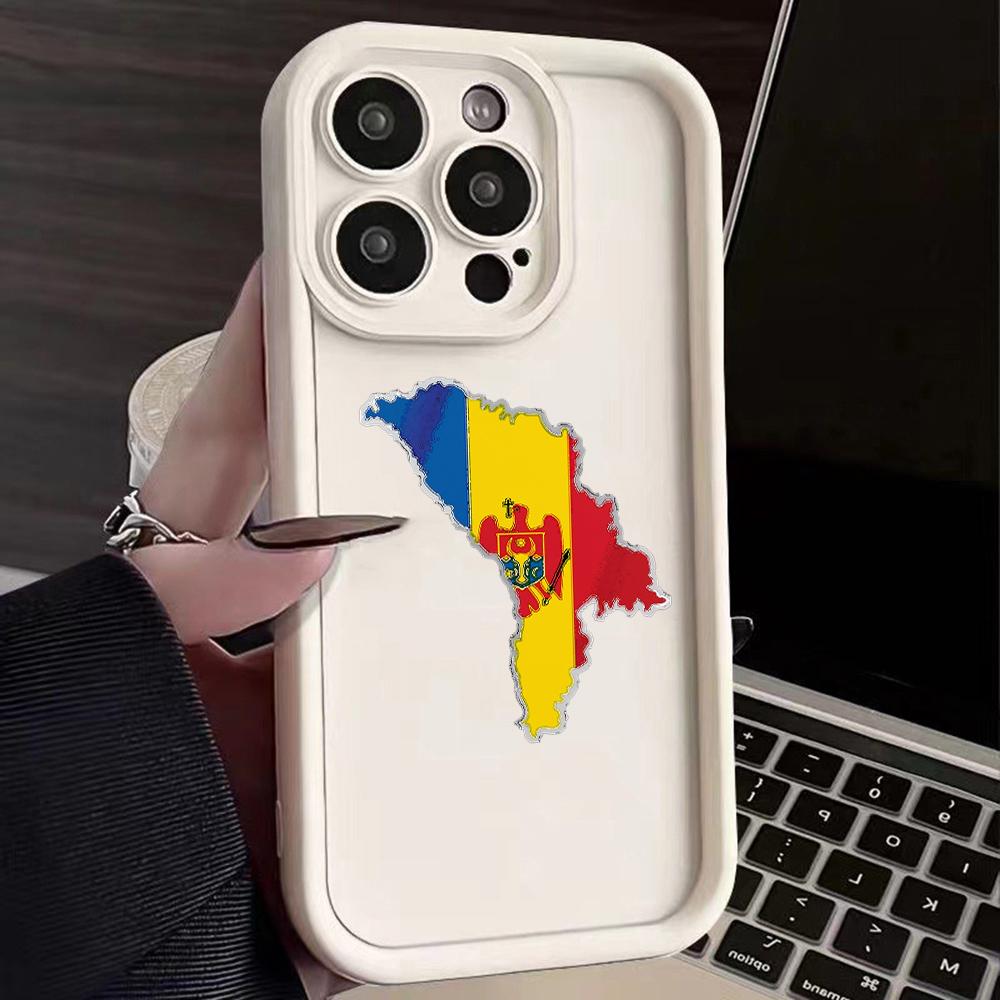 N91 Moldova Flag art Huse pentru telefon Soft Angel Eyes pentru Samsung A54 A34 A13 A14 S23 S24 Ultra S20 FE Xiaomi Redmi Note 13 12C Husă rezistentă la șocuri