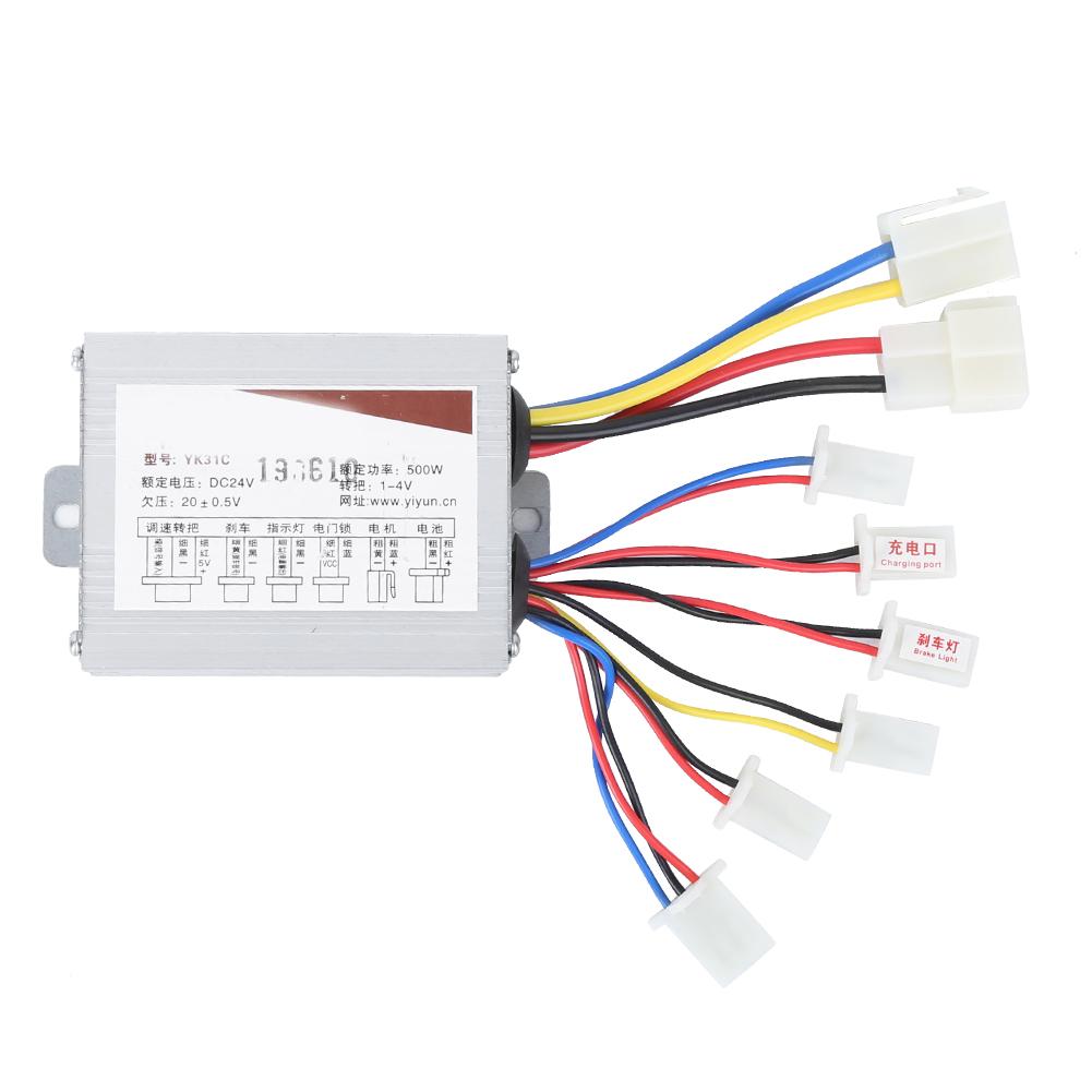 Electric Bike Lithium Battery Power Storage Universal Throttle Grip 24V500W Brush Controller Set