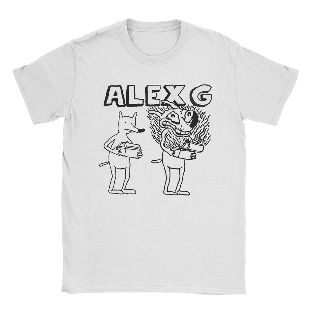 Men Women T-Shirt Singer Alex G Print T-Shirts Hip Hop  Beach Tee Shirt Vintage Pattern 100 Cotton Clothes Birthday Gift