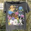 Vintage Puppies Floral Shirt, Retro Cute Dogs Comfort Colors T-Shirt, Cottagecore Animal Graphic Tee, Aesthetic Puppy Lover Gift, Dog Mom
