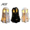Small Night Light for Bedroom Halloween Ghost Decoration, Cute Up Figurine, Spooky Resin Gift Birthday Statue with LED Shelf Mantel Indoor Home Decor