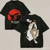 Anime T-shirt Trendy Vintage Washed Oversized T Shirt Summer Short Sleeve Cotton Tees Clothes Men Clothing