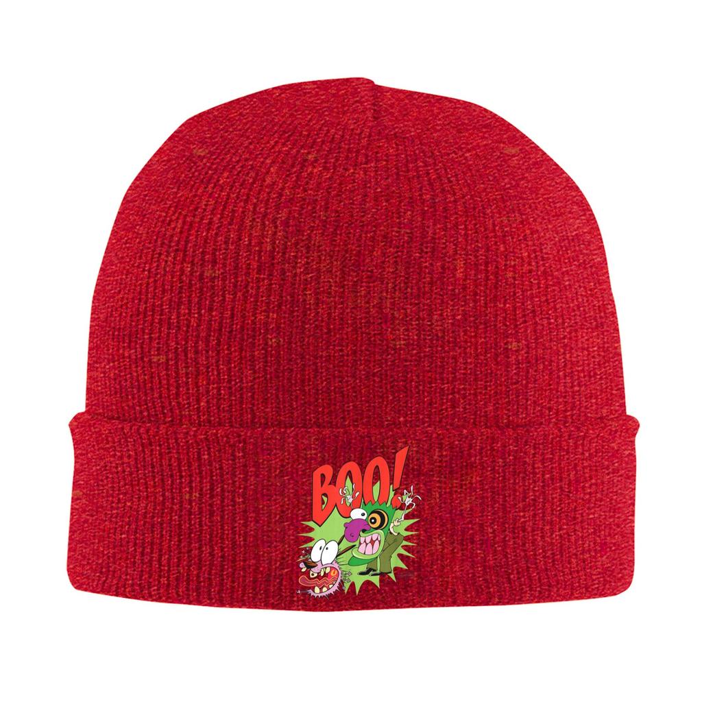 Courage Dog  Beanie Hats  Bonnet Hats Unisex Adult Street Y2K Hippie Knitting Hat Winter Design Warm Caps