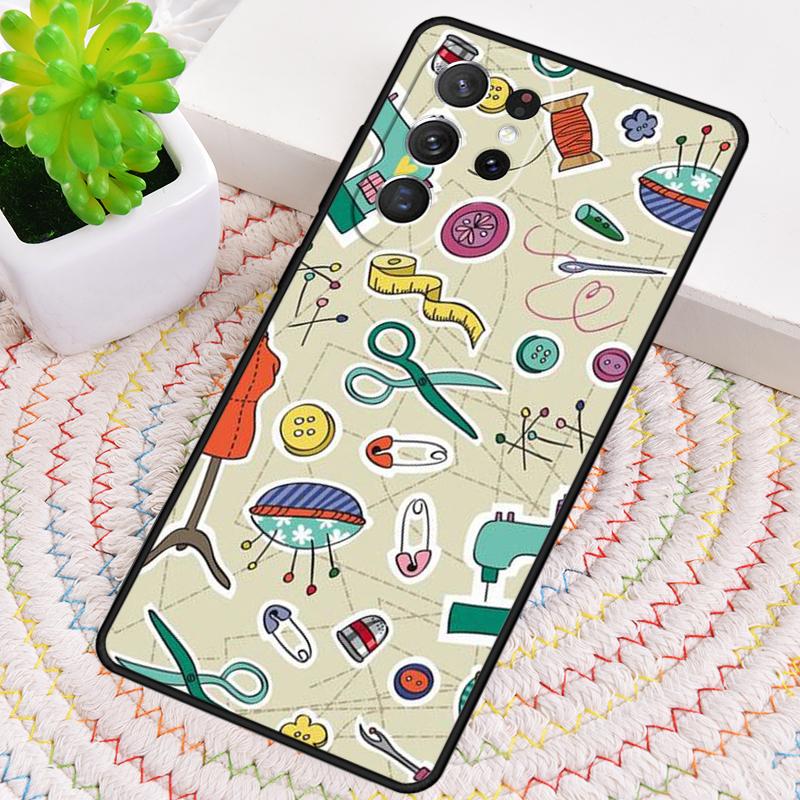 Barber Scissors Hairstylist Salon Pattern Phone Case for Samsung Galaxy Note 10 Pro S26 Ultra S23 S24 FE S25 S21 S22 PLUS Cover