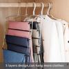 1 Piece Set - Pants Tie Scarf Hanger Non-Slip, Space Saving, Stainless Steel Multi-Layer Swing Arm, Wardrobe Storage Jeans Pants