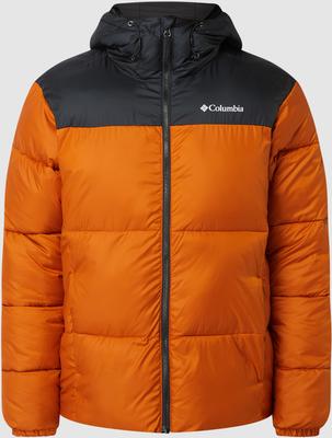 Casaco puffer Puffect com capuz para homem cobre quente/preto