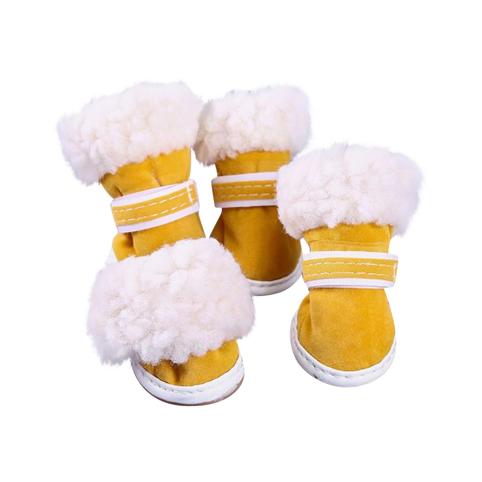 

Теплая обувь для домашних животных Зимние милые зимние сапоги Хлопковая обувь Товары для животных 5 жёлтый