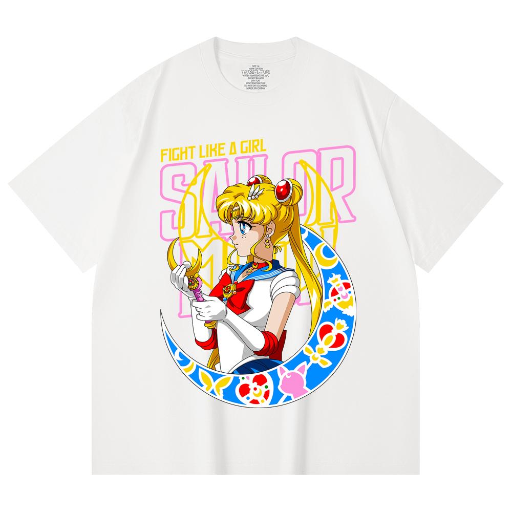 230 Gsm 100% Cotton Sailor Moon V8 Minako Print Unisex Heavy Cotton T Shirt