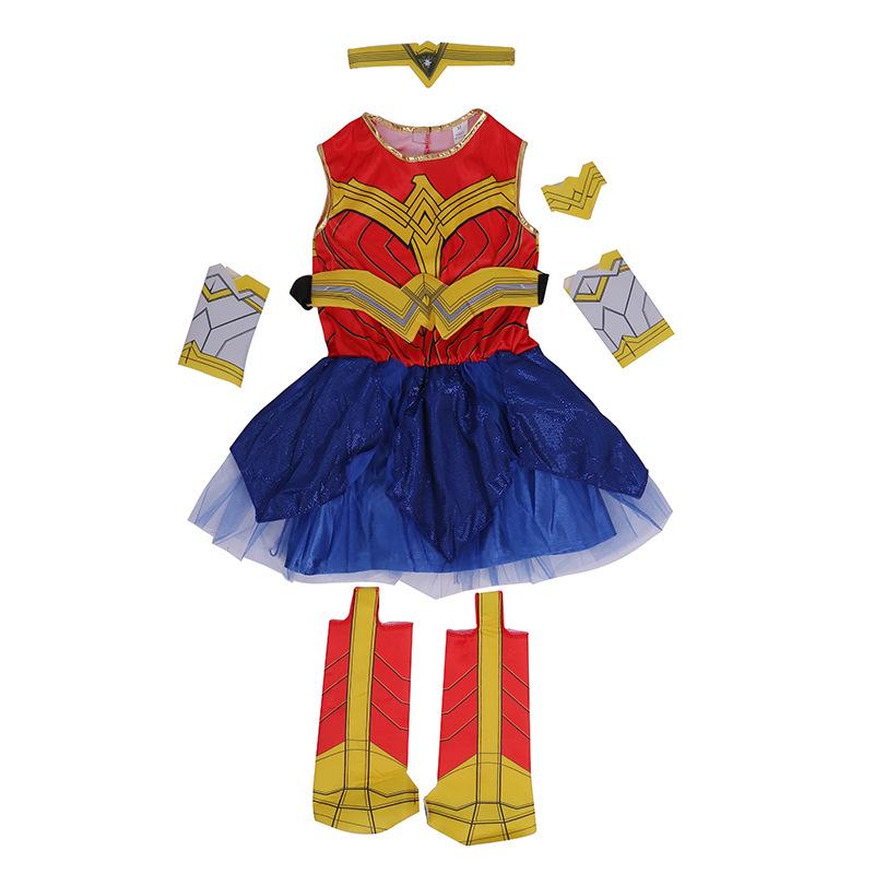 Kids' Wonder Woman Hero Cosplay Costume Set for Halloween