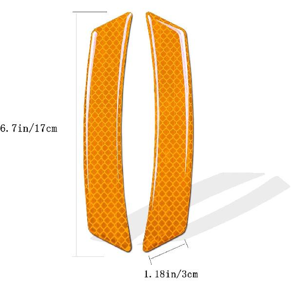 2PCS Car Reflective Trim Side Marker Stickers,Automotive Exterior Accessories Reflector Guard for Car SUV Pickup Truck Wheel Well Arch or Side Bumper