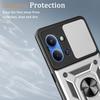Coque Antichoc - E.F.CONNECTION - pour Xiaomi Redmi 15C 4G/5G - avec Anneau et Protection Caméra - Argenté