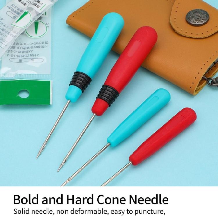 4 Pcs Stitcher Sewing Awl Leather Tool Cone Needle Shoe Repair Needle Tool Handmade Leather Tool