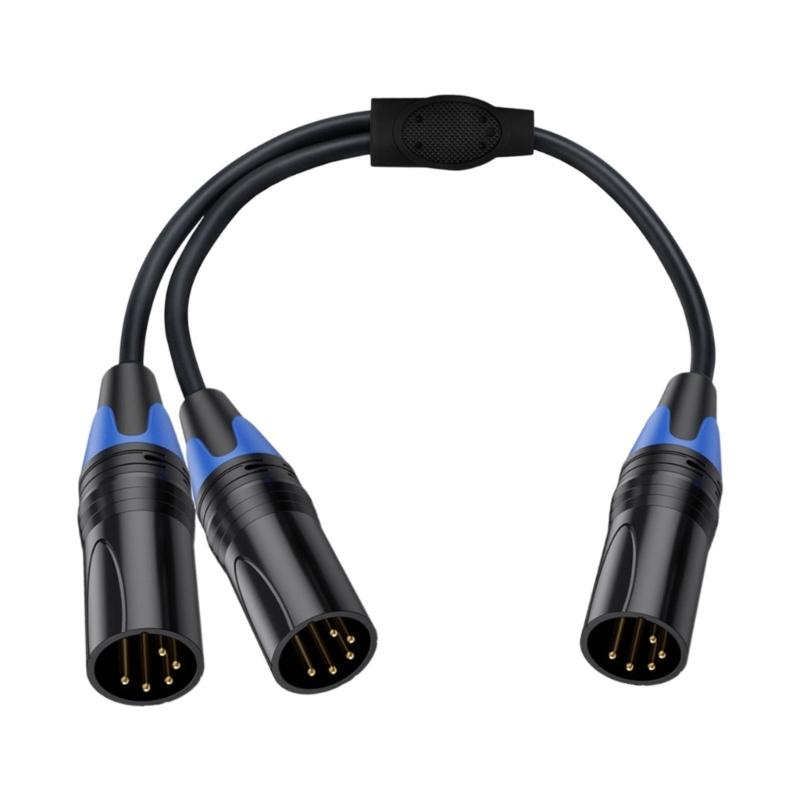 5Pin XLR Splitter Cable With 5Pin XLR Male And Female Connectors For Professional Sound Systems 50cm/19.69in