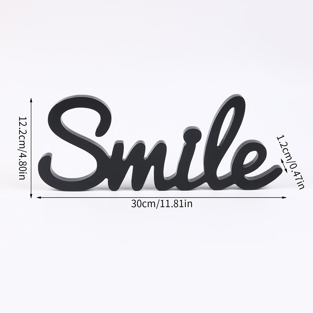 Wood Letter Word Sign Home Smile Unfinished Hanging Sign Home Wall Decoration Craft