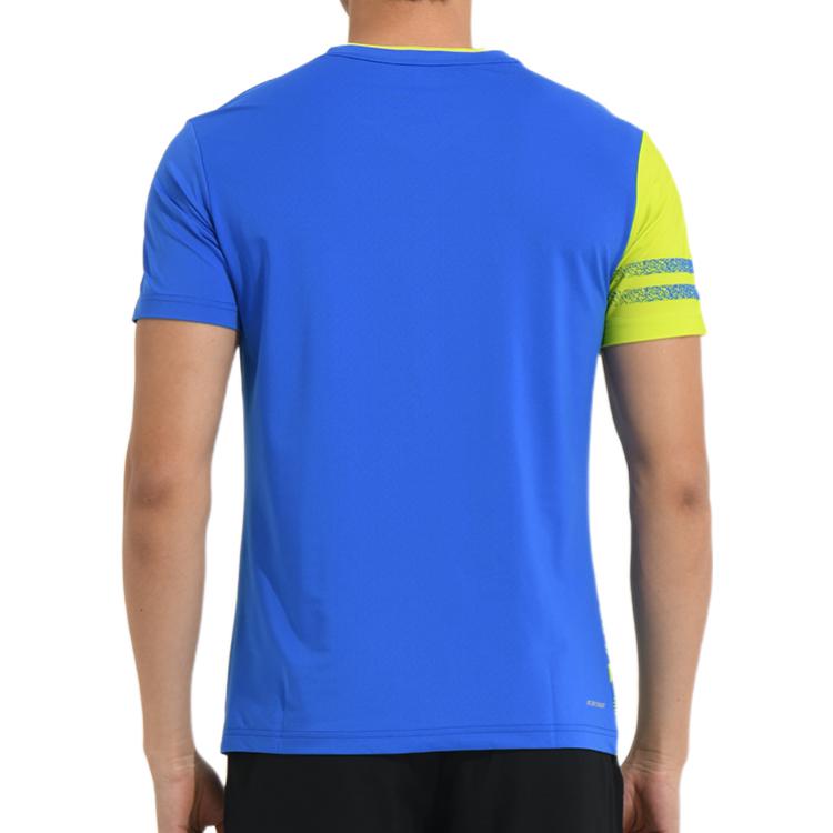 Li-Ning Quick-Dry Badminton Series Short Sleeve T-Shirt Men Tops Crystal-Blue AAYS071-3