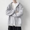 Li-Ning Plain Logo Loose Fit Zip-Up Hoodie Unisex hoodies Light-Gray YWDT227-2