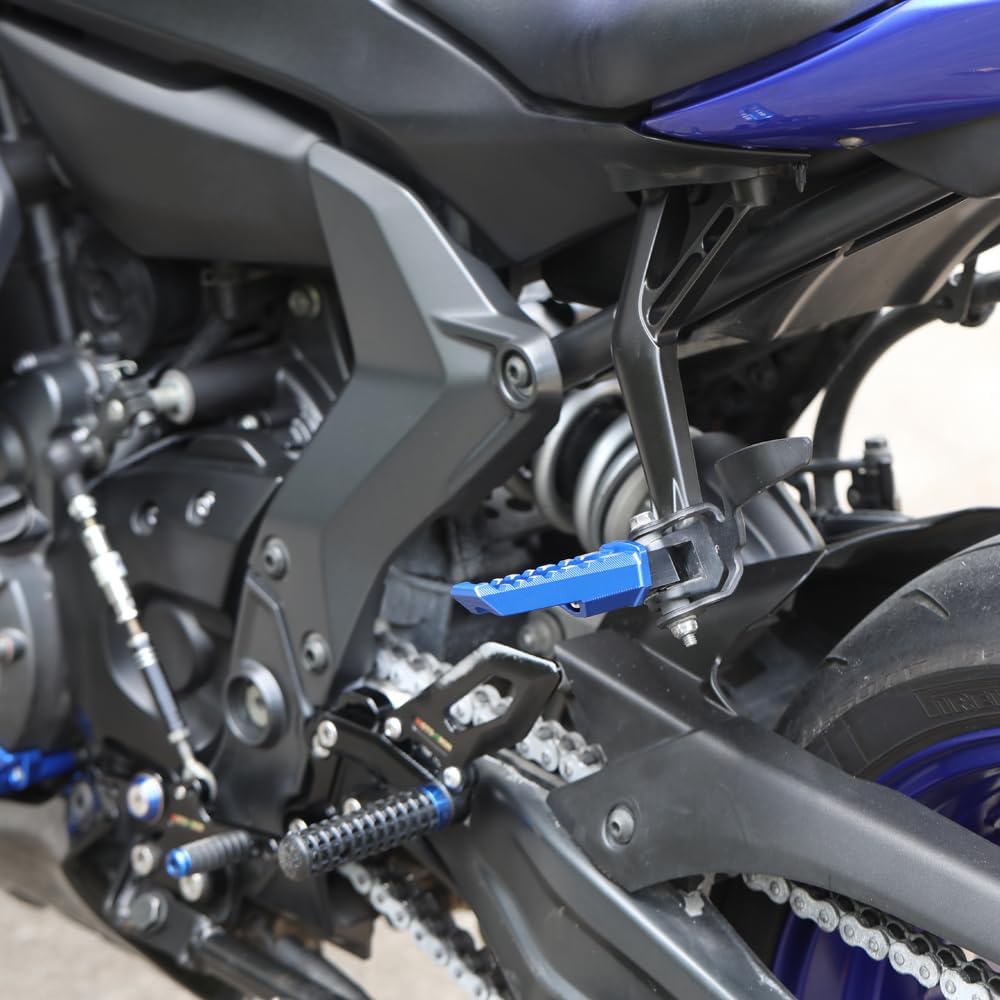 Motorcycle Foot Pegs 360°Roating Fit For YZF R7-2024 2025 All Year Rear Passenger Footboards Footrest Pedal Foot Pegs 2025 R7 Accessories 2024 R7