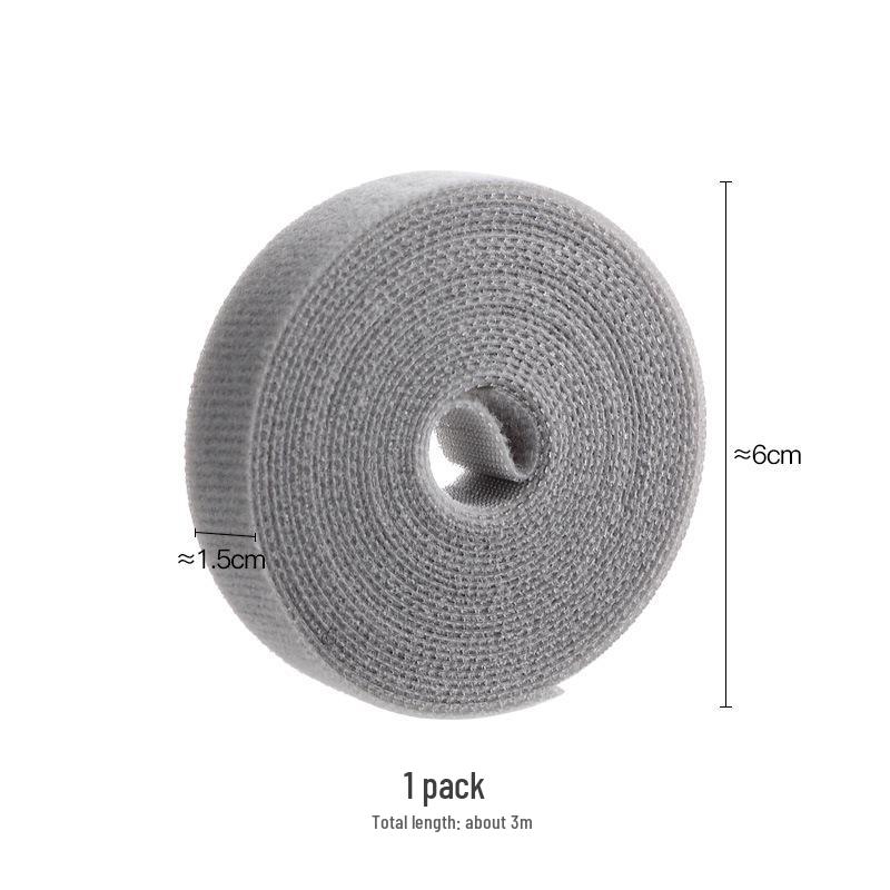 Self-Adhesive Cable Organizer Strap: Magic Tape for Data, Charger, Earphone, and Cable Management.