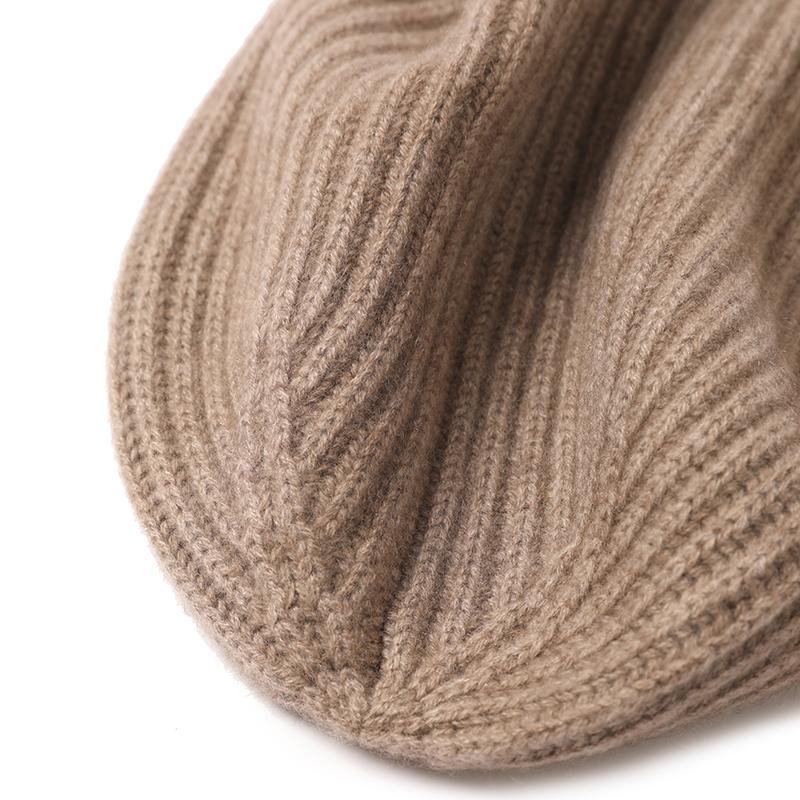 Pure Cashmere Women Winter Hats Custom Designer Logo Luxury Fashion Warm Knitted Rib Ny Beanie Caps