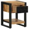 VidaXL Bedside Table 35x34x45 Cm Solid Raw Mango Wood, Bedside Cabinet, Bed Cabinet, Side Table for 4013567