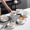 Shangqi Simple Ceramic Coffee Cup and Saucer Set