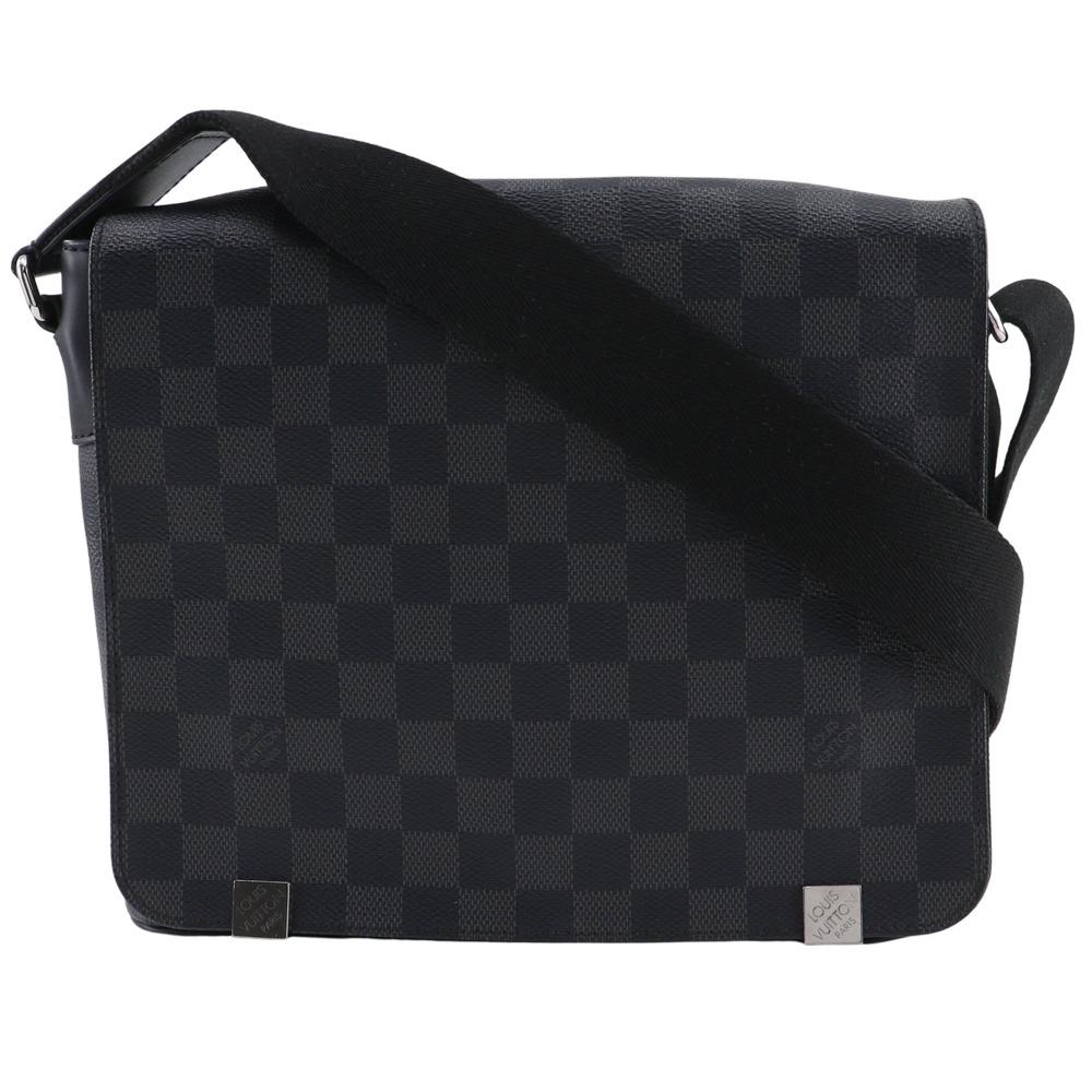 Louis Vuitton District PM Shoulder Bag N41028 Black Damier Grafitto Canvas Mens Used