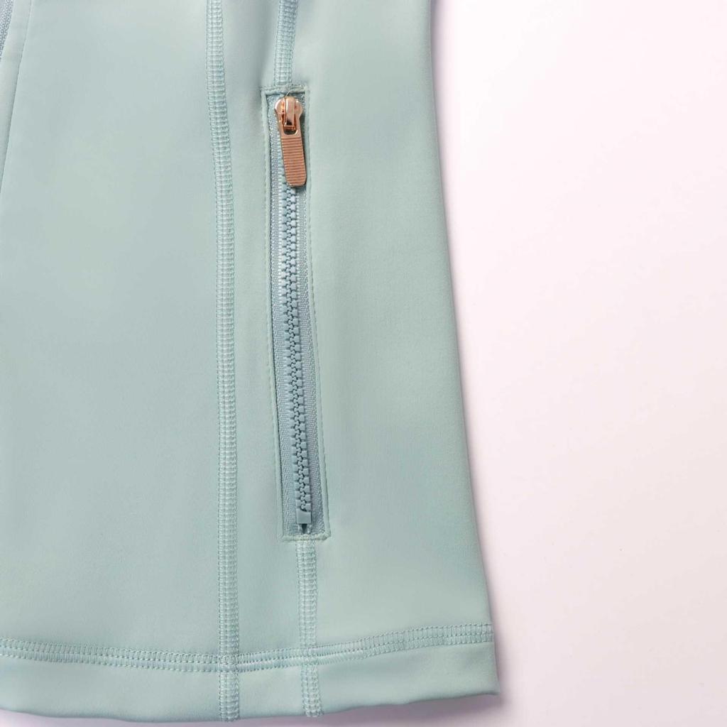 Giacca Sportiva da Donna Slim Fit con Zip Dorata - Collo Alto, Manica Lunga, Alta Elasticità, Abbigliamento Fitness Yoga