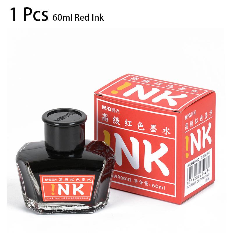 

M&G 1pcs 60ml Black Carbon/Blue/Red/Blue Black Ink For Fountain Pen High Quality Writing Ink Office/School Supplies Stationery