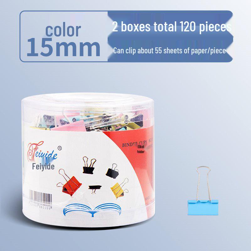 Mixed Pack of Colored Bulldog Clips - Large, Medium, and Small Paper Clips for Documents and Books