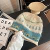 Thicken Winter Pullover Hat Ethnic Style Beanies Hat Casual Fair Isle Style Knitted Hat  Outdoor