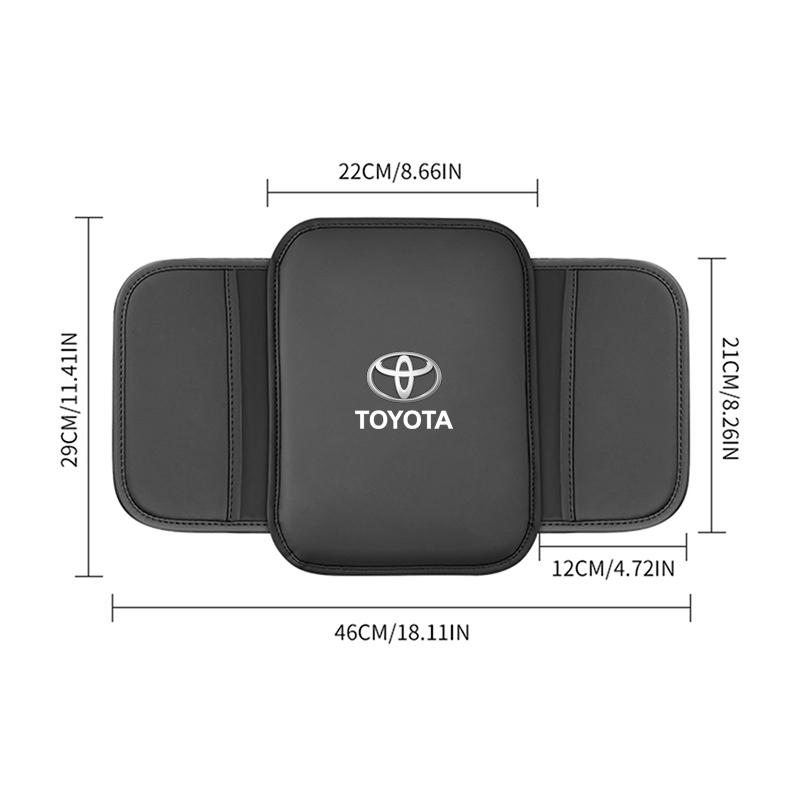 Hub Caps Car Armrest Mat Center Console Leather Protection Cushion For Toyota Fortuner Highlander Mark-X Mirai Hillix Picanto Su