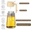 470ml Dual-Use Olive Oil Dispenser - Large Capacity Glass Bottle for Pouring & Spraying