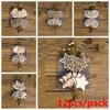 DIY Gifts Drop Pendant Xmas Hanging Snowflake/Star/Angel Christmas Tree Decoration Wooden Ornaments