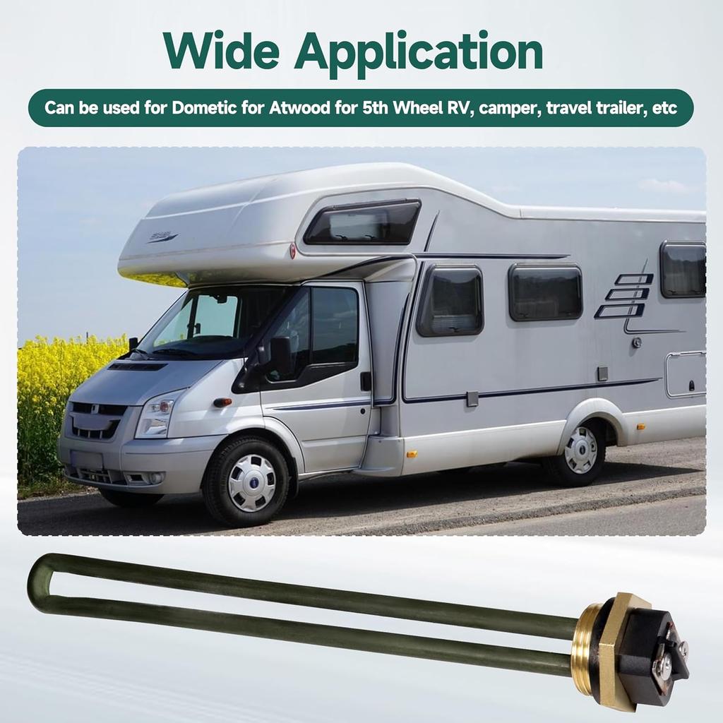 Replacement 520900 RV Water Heater Element for Suburban for Atwood 6-10 Gallon SW4DE SW6DE SW6DEL SW10 SW10DE SW10PE SW12DE SW12DEL Models with 1-1/2