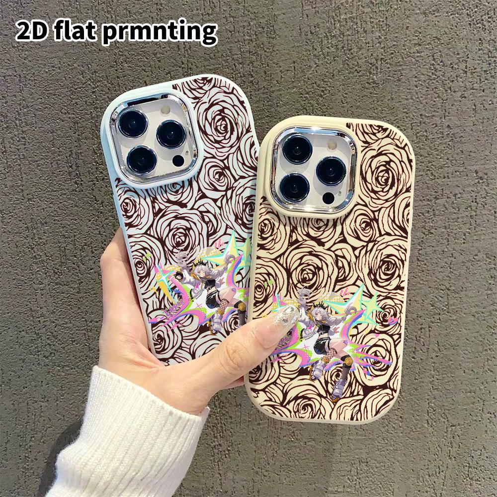 Phone Case: 2D Flat Design Suitable for iPhone 18 17 16 15 14 13 Pro Protective Case, Couple Style, Roller-skating Girl, Christmas and Halloween Gifts