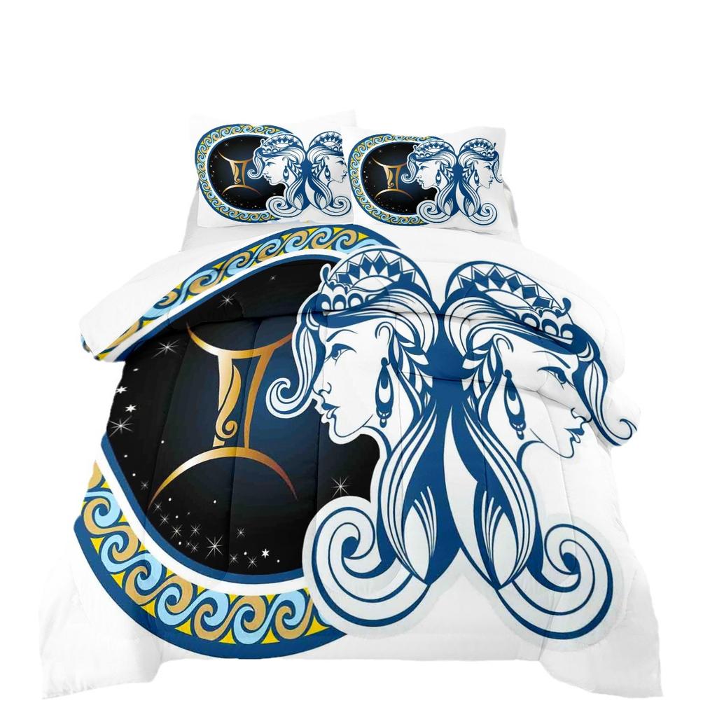 Mandala Floral Dream Geometric Pattern Bohemian Homestay Comforter Set - 3 Piece Set (feather Silk Cotton)