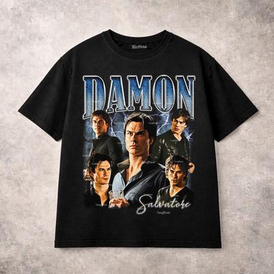 Damon Salvatore T-Shirt Vampire Diaries Ian Somerhalder Fan Tee Unisex Shirt