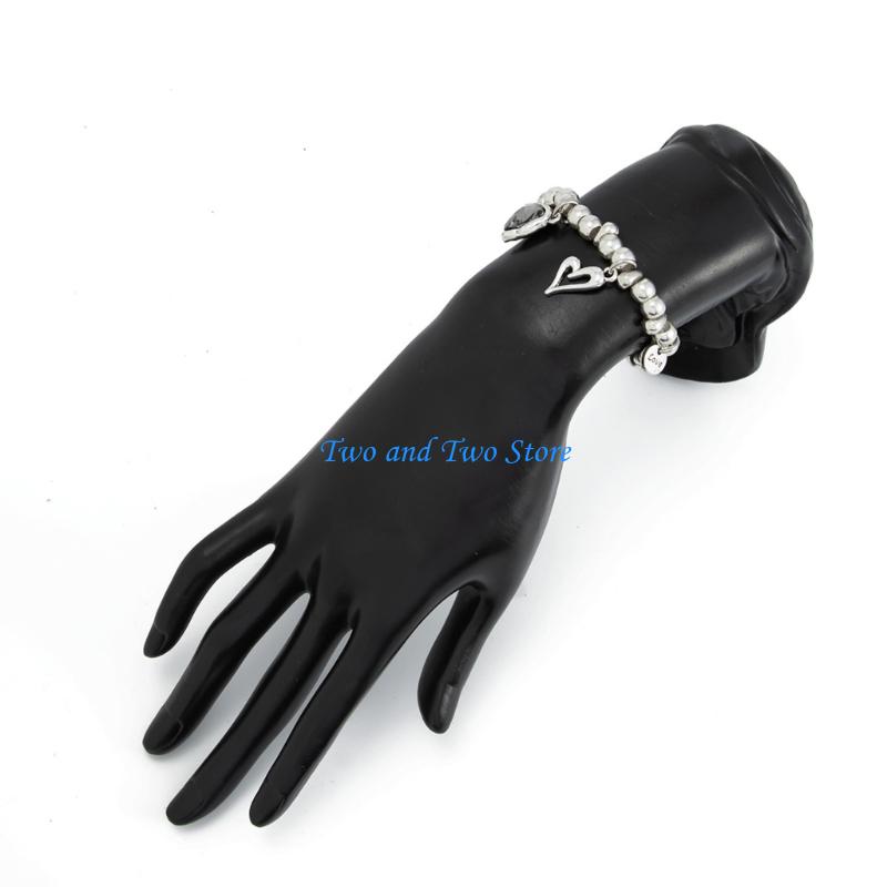 HX6F Adjustable Silver Chain Bracelet Retro Heart Pendant Mood Tracking Fashion Accessory CN