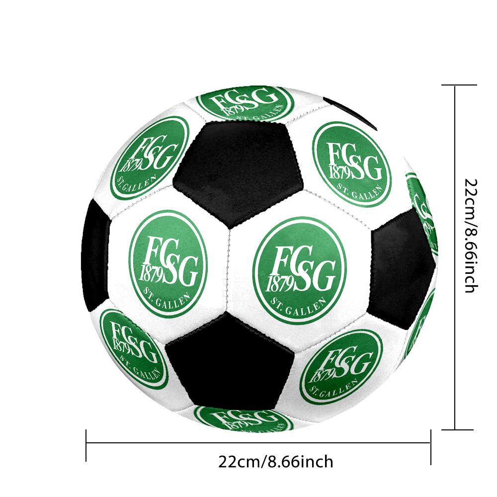 SIZE 5 FC St. Gallen Soccer Ball Colorful All Ages Machine Stitched PVC Competition Ready Durable High-Bounce