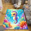 1pc Cute seahorse Design Area Rug - Soft, Anti-Slip, and Durable Gaming Room Decor for Bedroom