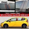 6Pcs Car Window Door Column B C D BC Pillar Post Cover Trim for Honda Jazz Fit GD GE GK GS GR 2001- Mirror Effect PC Sticker