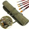 Painting Brushes Canvas Storage Bag,  Slots Watercolour and Gouache Brushes Calligraphy Brushes Storage Bag, Roll Up Pen Bag